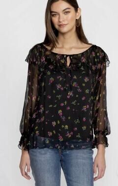 Johnny Was Fernanda Peasant Blouse Large